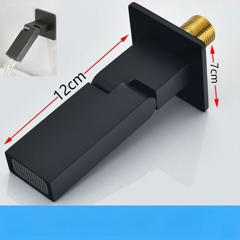 Rejtett réz csap a zuhanyhoz és mosdóhoz, menetes csatlakozás, 6 MPa, 1–80°C, modern stílus