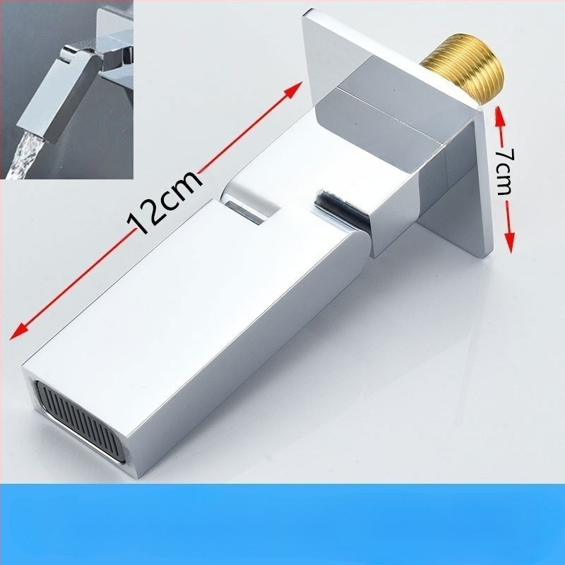 Rejtett réz csap a zuhanyhoz és mosdóhoz, menetes csatlakozás, 6 MPa, 1–80°C, modern stílus