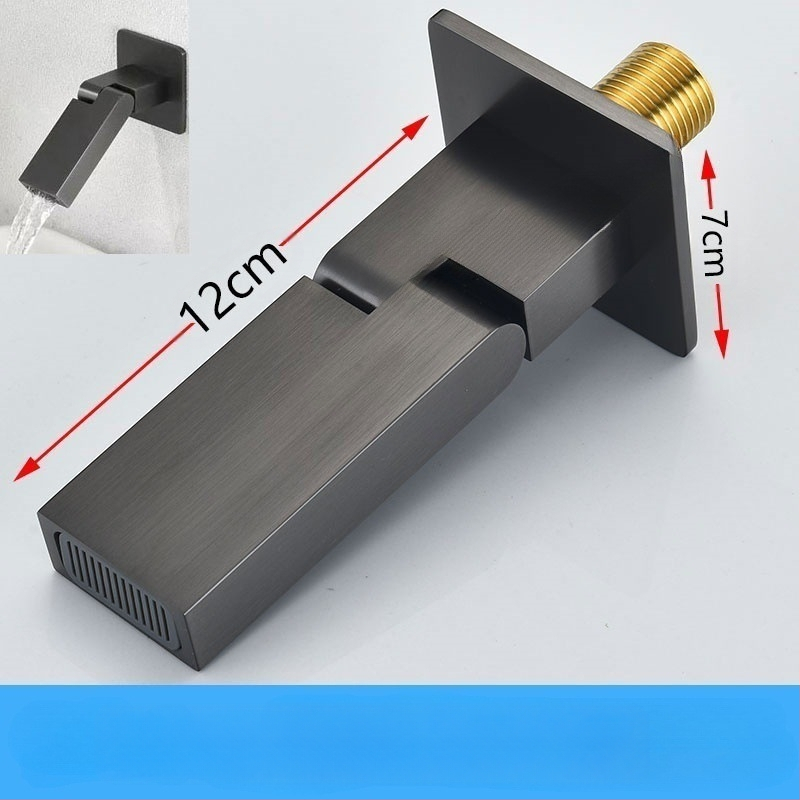 Rejtett réz csap a zuhanyhoz és mosdóhoz, menetes csatlakozás, 6 MPa, 1–80°C, modern stílus