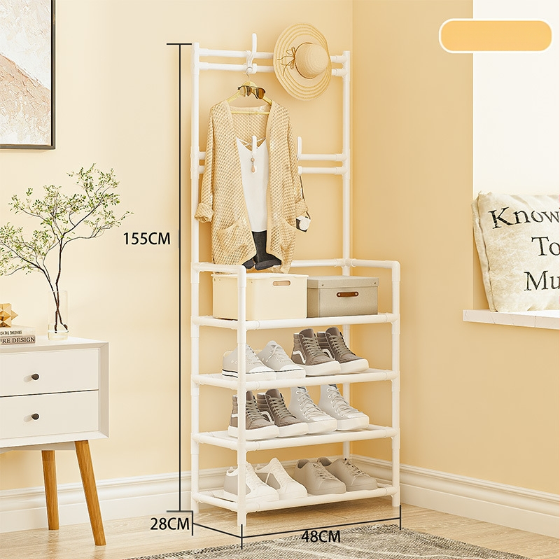 Įėjimo zonoje batų ir skrybėnų laikymo lentyna – daugiafunkcinė, dulkių atspari, plastikinė, Mu feng