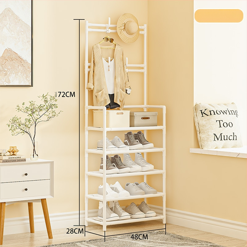 Įėjimo zonoje batų ir skrybėnų laikymo lentyna – daugiafunkcinė, dulkių atspari, plastikinė, Mu feng