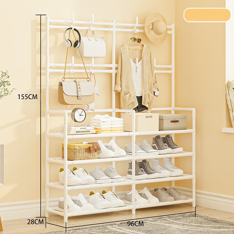 Įėjimo zonoje batų ir skrybėnų laikymo lentyna – daugiafunkcinė, dulkių atspari, plastikinė, Mu feng