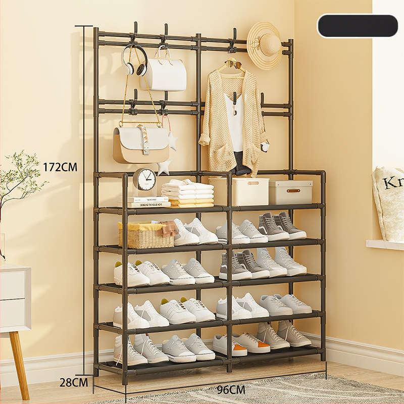 Įėjimo zonoje batų ir skrybėnų laikymo lentyna – daugiafunkcinė, dulkių atspari, plastikinė, Mu feng