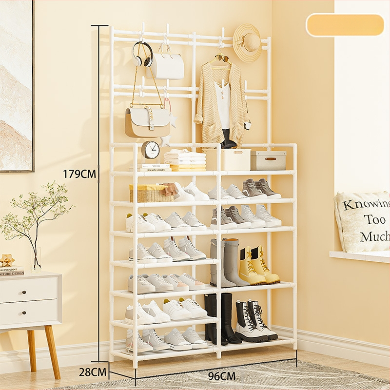 Įėjimo zonoje batų ir skrybėnų laikymo lentyna – daugiafunkcinė, dulkių atspari, plastikinė, Mu feng