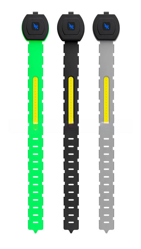 Гривна за бягане с COB LED, Type-C зареждане, ABS корпус, водоустойчива, батерия 800 mAh, обхват 200–500 м