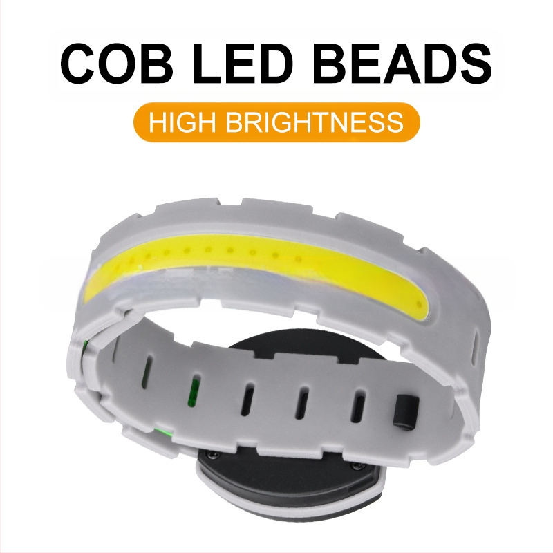Гривна за бягане с COB LED, Type-C зареждане, ABS корпус, водоустойчива, батерия 800 mAh, обхват 200–500 м
