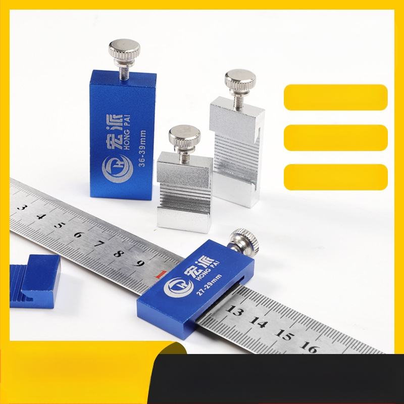 Позициониращ блок за линейка от неръждаема стомана за дървообработване — инструмент за подравняване на линия, ограничителен блок, плъзгач