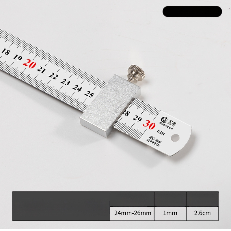 Hongpai стоманен линейник за позициониране на блок и плъзгащ водач за дървообработване
