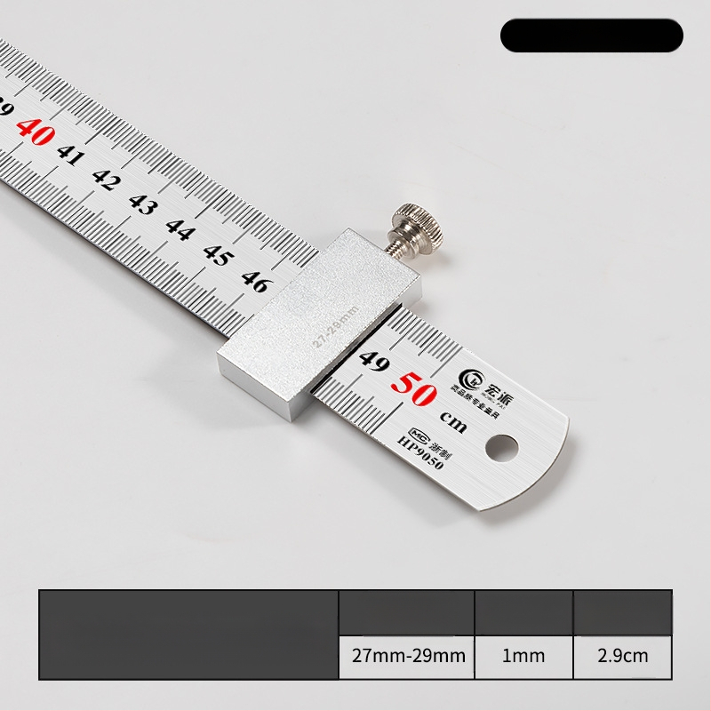 Hongpai стоманен линейник за позициониране на блок и плъзгащ водач за дървообработване