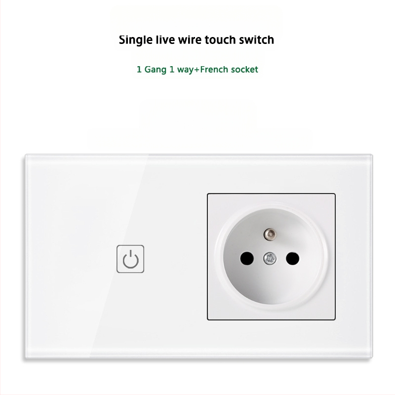 146 tipo liečiamasis jungiklio skydelis su 1/2/3 jungikliais, Prancūzijos standarto dvigubos USB lizdų panelė, sienos montavimas, 16A