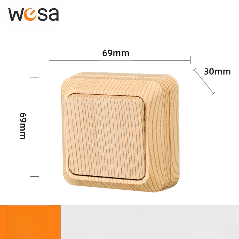 Стенен контакт с ключ, Европейски стандарт, 10A, 100–250V, месингов корпус, CE