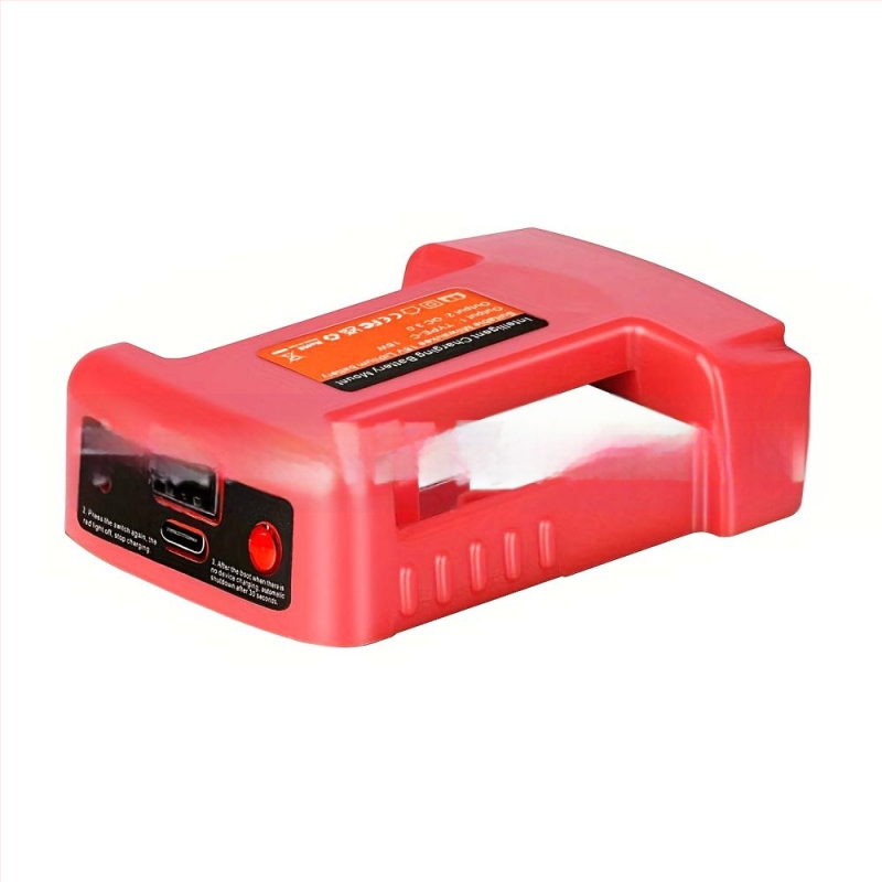 USB Type-C įkroviklis su juostos sagtimi 18V įrankių Ličio baterijos keitiklio adapteriui, svoris 70 g