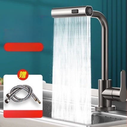 Limu LM1 virtuvės maišytuvas, varinis korpusas, keramikos disko vožtuvas, pasukamas ištekėjimas, elektroplakavimas paviršius, lengvas prabangos stilius