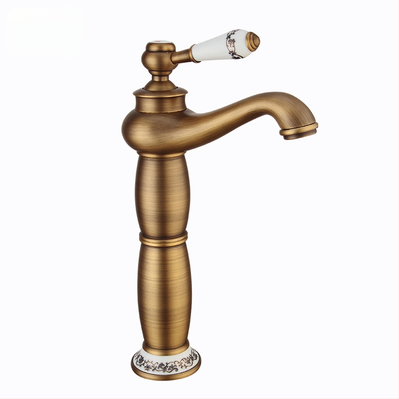 Praustuvo čiaupas, varis, maišymo, montuojamas ant plokštės, keramikinis disko vožtuvas, 8 mm įėjimas/išėjimas