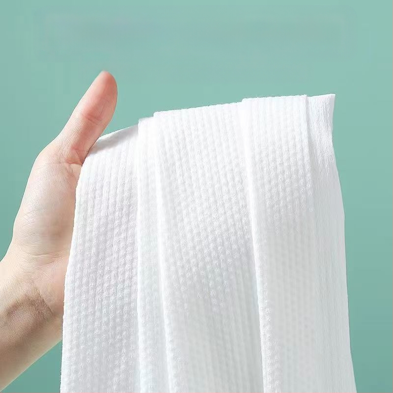 Neaustiniai grožio salono rankšluosčiai su logotipu, 70 g, plokščias mezgimas, įsisavinimas 0-5 s