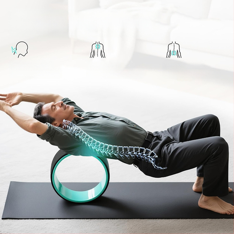 Joga ratas su nugaros lenkimo pagalba ir reljefiniu volu – pradedantiesiems; PP; Dongdeli