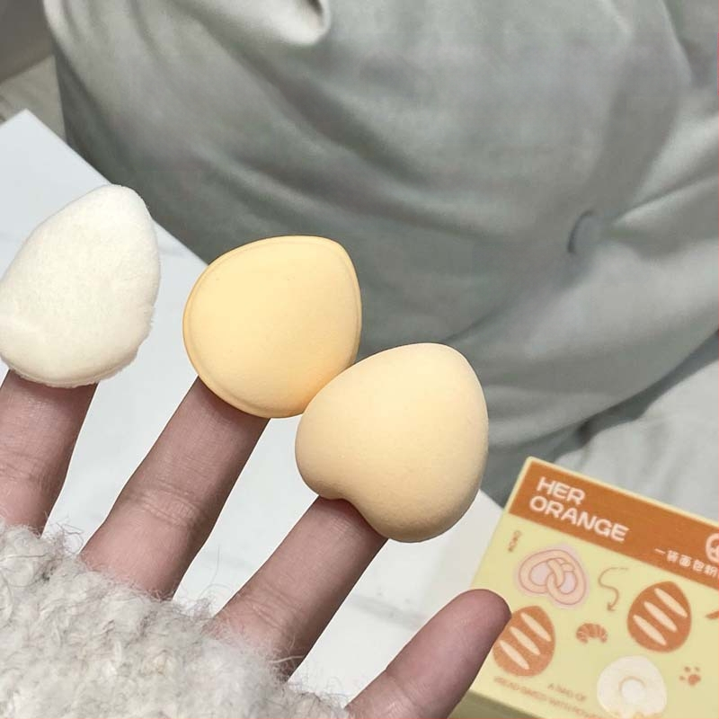 HERORANGE 5-dijelni set spužvica za puder s hidrofilnim poliuretanom – plišaste kapkovite oblike, nježne prema koži, za suhi i mokri puder