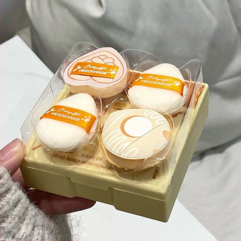 HERORANGE 5-dijelni set spužvica za puder s hidrofilnim poliuretanom – plišaste kapkovite oblike, nježne prema koži, za suhi i mokri puder