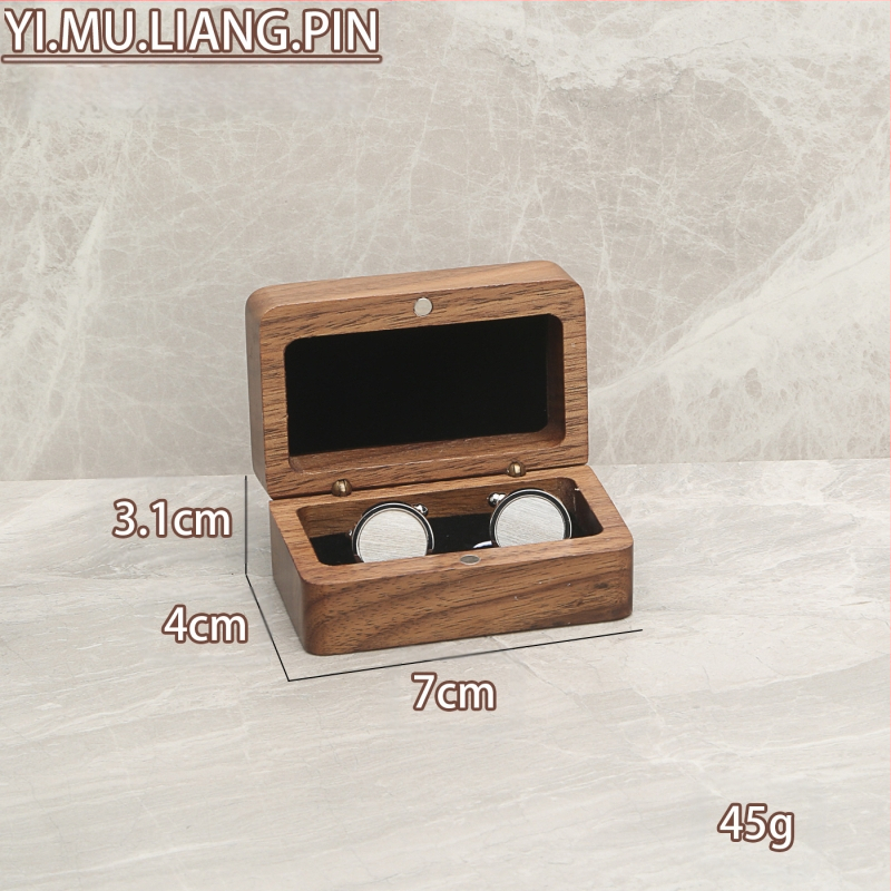 Vīriešu mandzetes kastes no ozolkoka masīva, frančiska stila, ar dubultu nodalījumu, magnētisku vāka, juvelierizstrādājumu iepakojums