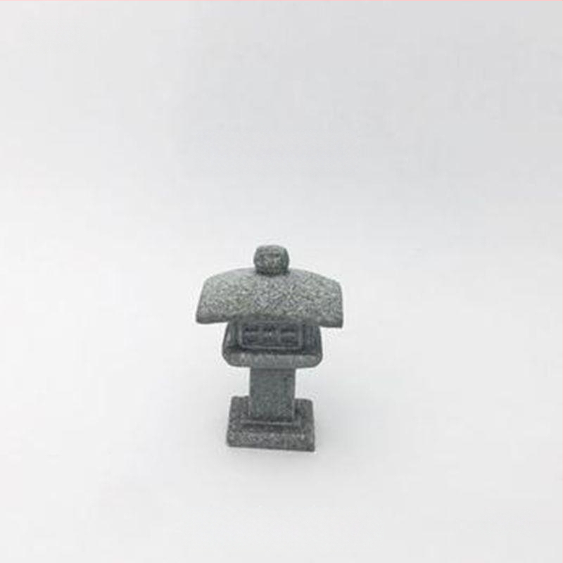 Μίνι άγαλμα Βούδα για ενυδρείο, διακοσμητικό πέτρινο Βούδα με Wenchang Pavilion, διακόσμηση βραχώδους κήπου