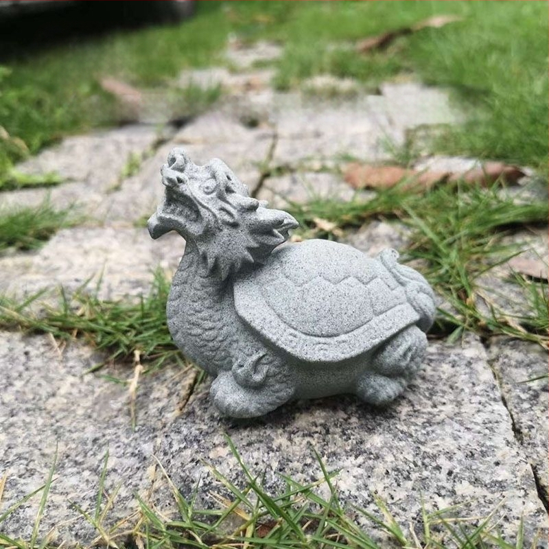 Μίνι άγαλμα Βούδα για ενυδρείο, διακοσμητικό πέτρινο Βούδα με Wenchang Pavilion, διακόσμηση βραχώδους κήπου