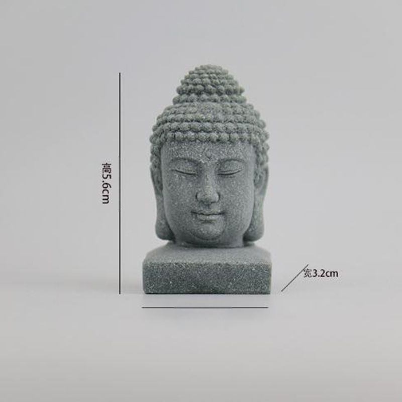 Μίνι άγαλμα Βούδα για ενυδρείο, διακοσμητικό πέτρινο Βούδα με Wenchang Pavilion, διακόσμηση βραχώδους κήπου