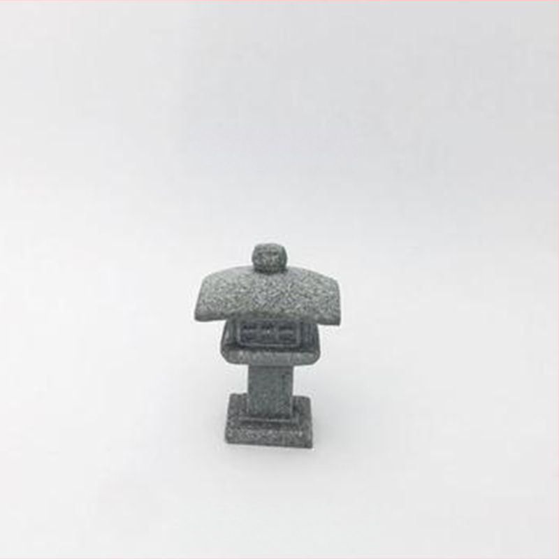 Μίνι άγαλμα Βούδα για ενυδρείο, διακοσμητικό πέτρινο Βούδα με Wenchang Pavilion, διακόσμηση βραχώδους κήπου