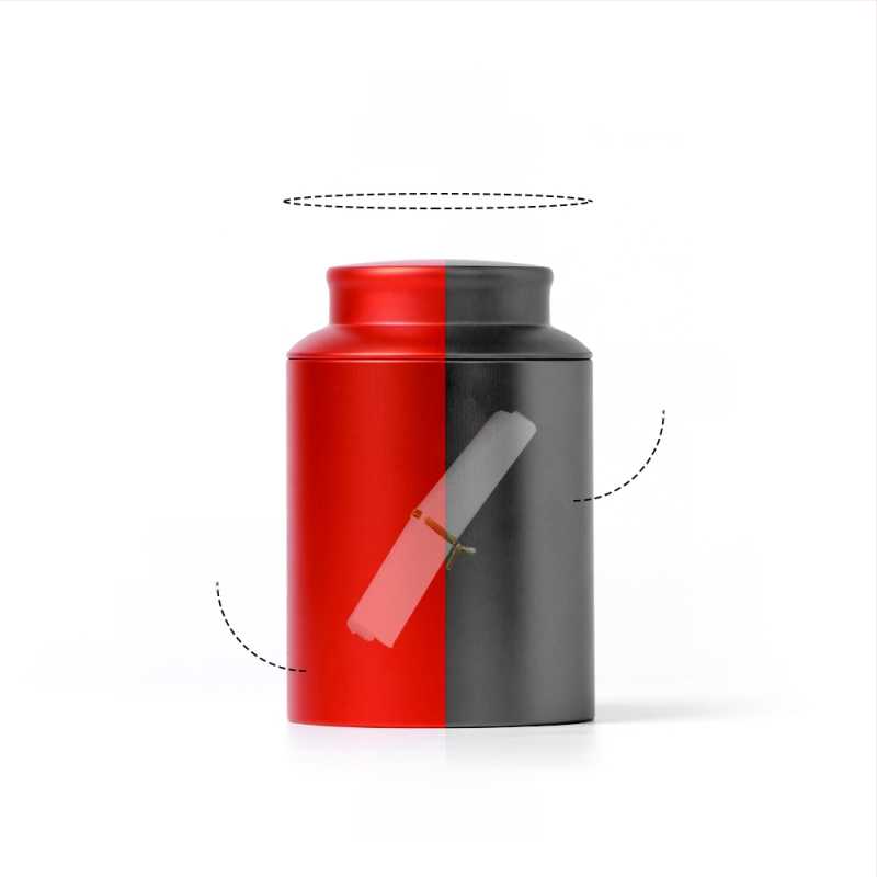 Metalinė arbatos laikymo skardinė, sandari, Kinijos stiliaus, talpa 100 g arba 200 g