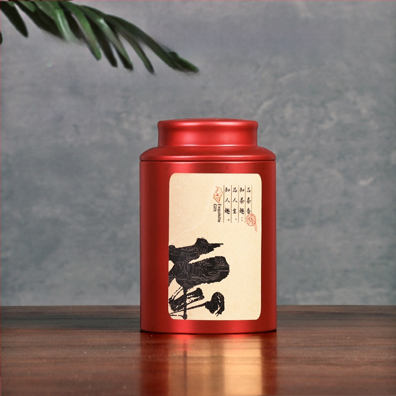 Metalinė arbatos laikymo skardinė, sandari, Kinijos stiliaus, talpa 100 g arba 200 g