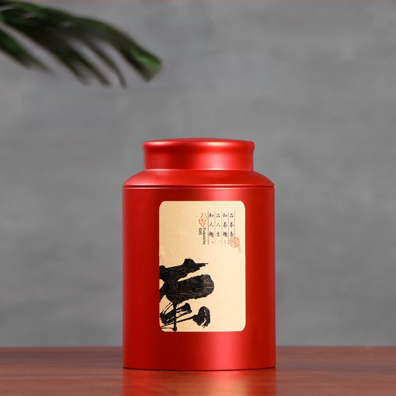 Metalinė arbatos laikymo skardinė, sandari, Kinijos stiliaus, talpa 100 g arba 200 g