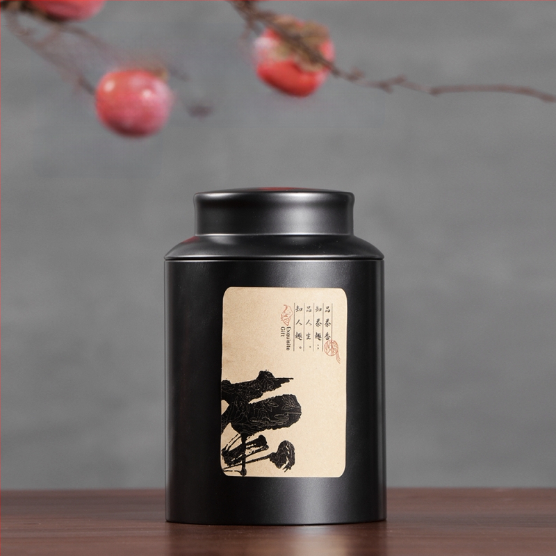 Metalinė arbatos laikymo skardinė, sandari, Kinijos stiliaus, talpa 100 g arba 200 g