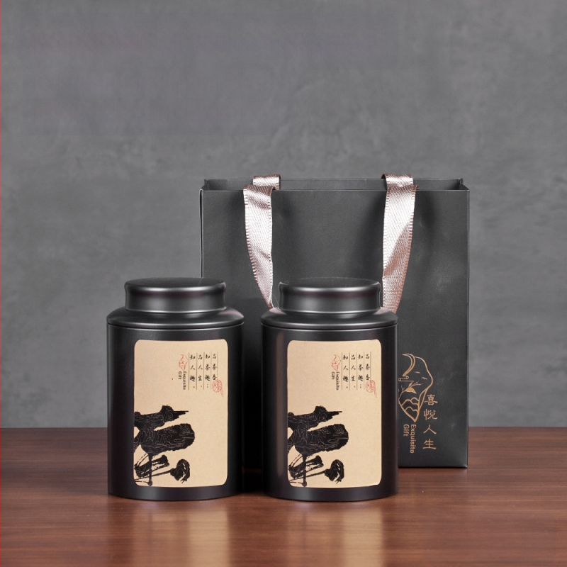 Metalinė arbatos laikymo skardinė, sandari, Kinijos stiliaus, talpa 100 g arba 200 g