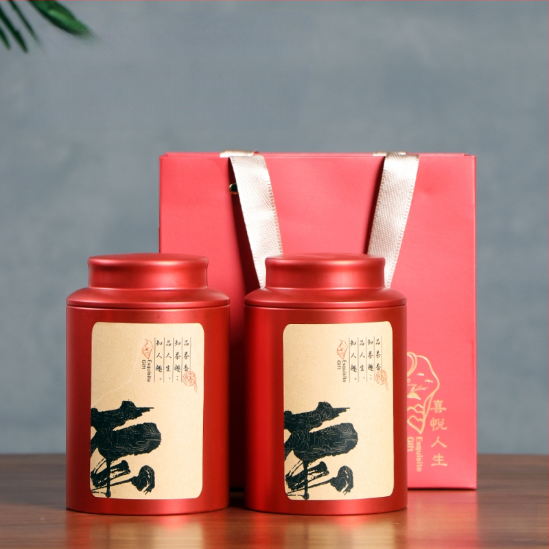 Metalinė arbatos laikymo skardinė, sandari, Kinijos stiliaus, talpa 100 g arba 200 g