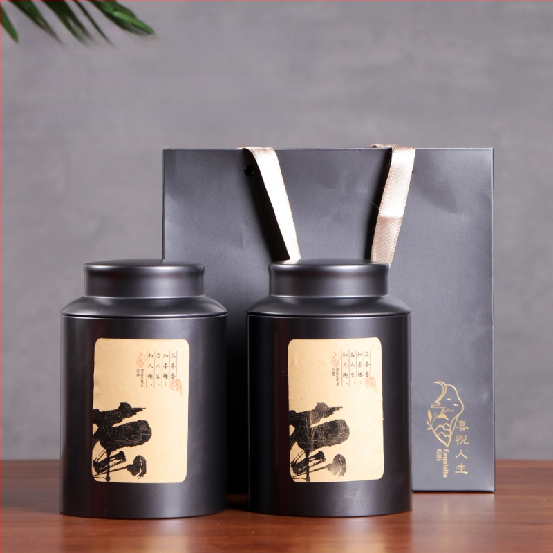 Metalinė arbatos laikymo skardinė, sandari, Kinijos stiliaus, talpa 100 g arba 200 g