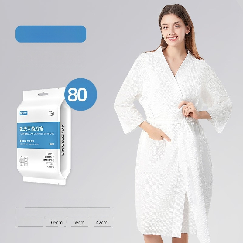 Shock Vaikų vienkartinis vonios chalatas ir rankšluostis, neaustas audinys, 95% poliesteris, greitas džiūvimas, sugeria, unisex, rudens sezonai