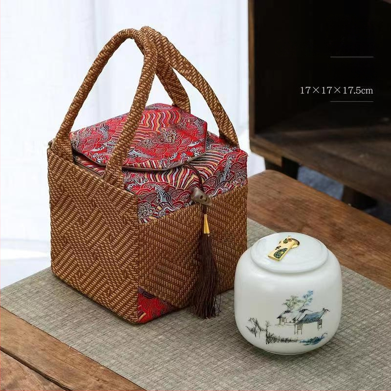 Keraaminiai arbatos skardinės dovaninėje dėžutėje, atsparios drėgmei, uždarytos, su įmonės logotipu spausdinta, 12 vnt