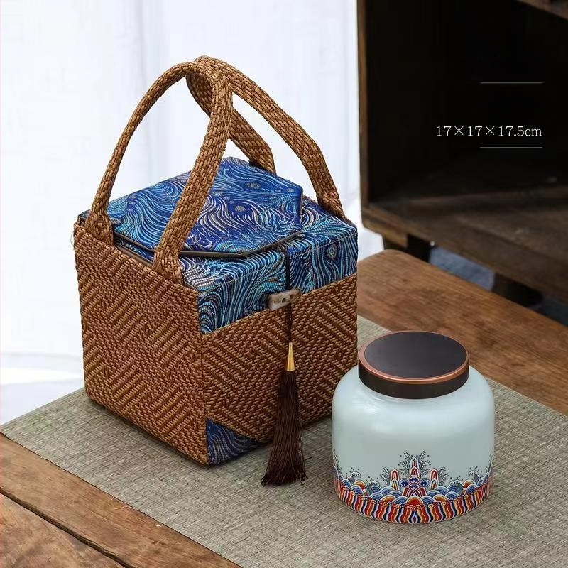 Keraaminiai arbatos skardinės dovaninėje dėžutėje, atsparios drėgmei, uždarytos, su įmonės logotipu spausdinta, 12 vnt