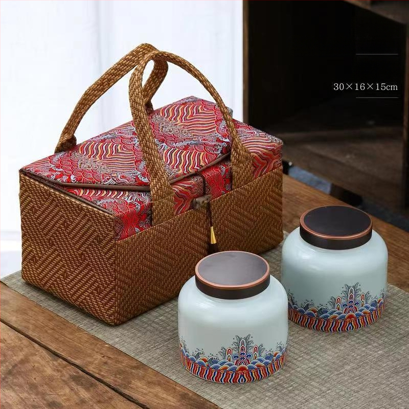 Keraaminiai arbatos skardinės dovaninėje dėžutėje, atsparios drėgmei, uždarytos, su įmonės logotipu spausdinta, 12 vnt