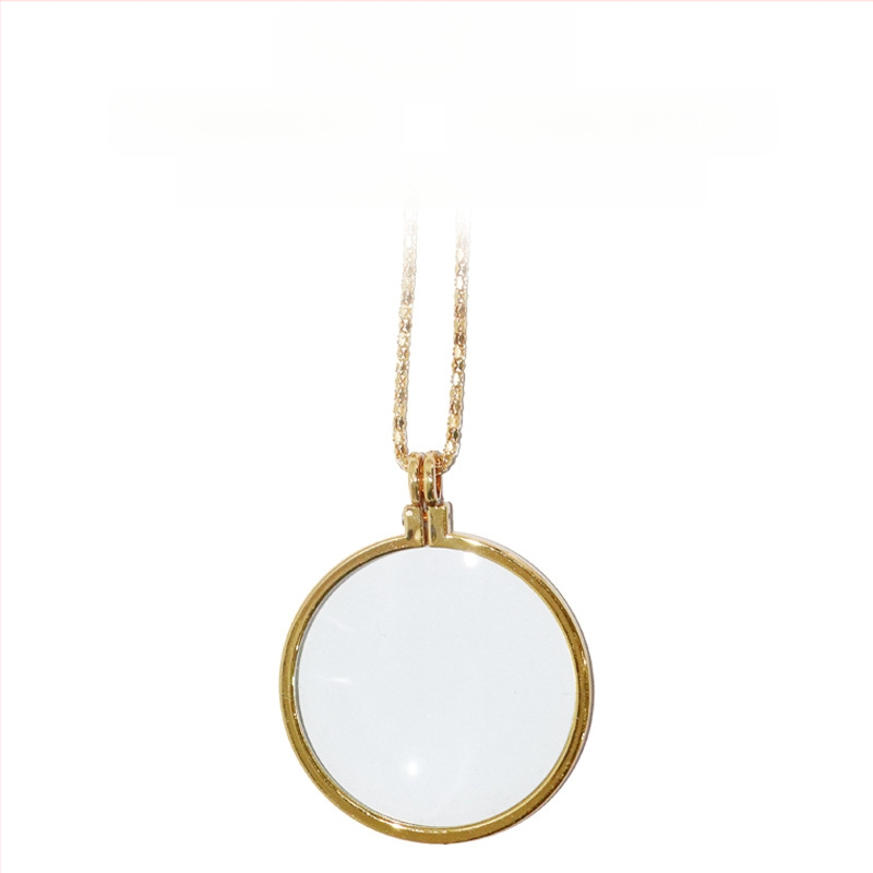 Kaklo pakabukas su didinamuoju lupu skaitymui, iš cinko lydinio, 5x didinimas, objektyvo skersmuo 40 mm, modelis JHS360