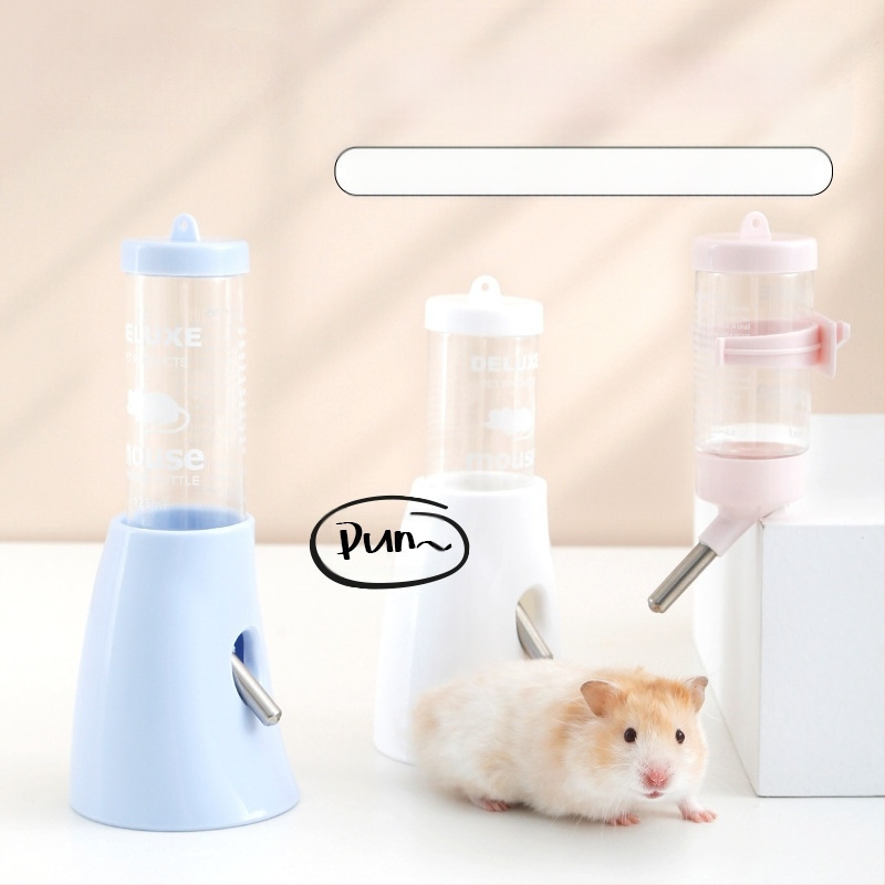 Plastmasas hamstera ūdens pudelīte ar bumbiņas dozatoru un pakarināmu turētāju, 100 g