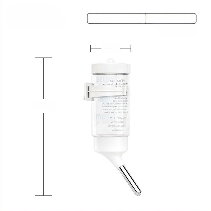 Plastmasas hamstera ūdens pudelīte ar bumbiņas dozatoru un pakarināmu turētāju, 100 g