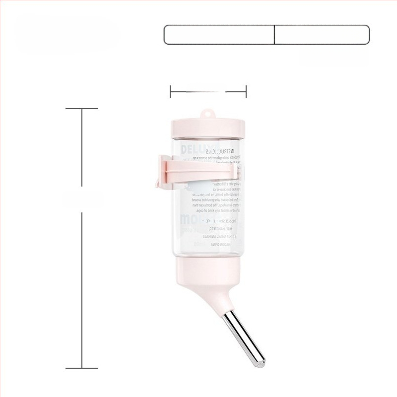 Plastmasas hamstera ūdens pudelīte ar bumbiņas dozatoru un pakarināmu turētāju, 100 g