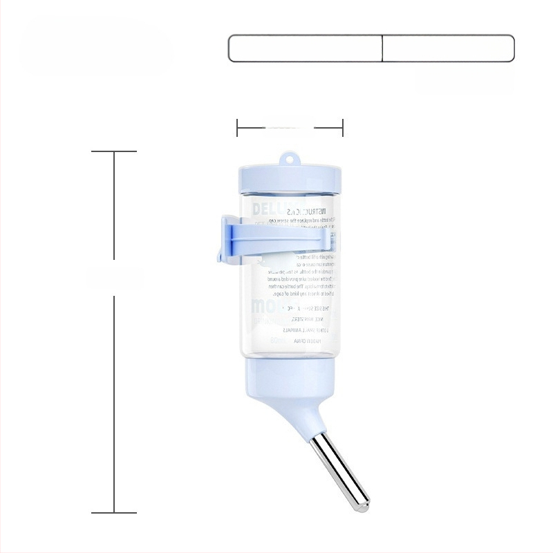 Plastmasas hamstera ūdens pudelīte ar bumbiņas dozatoru un pakarināmu turētāju, 100 g