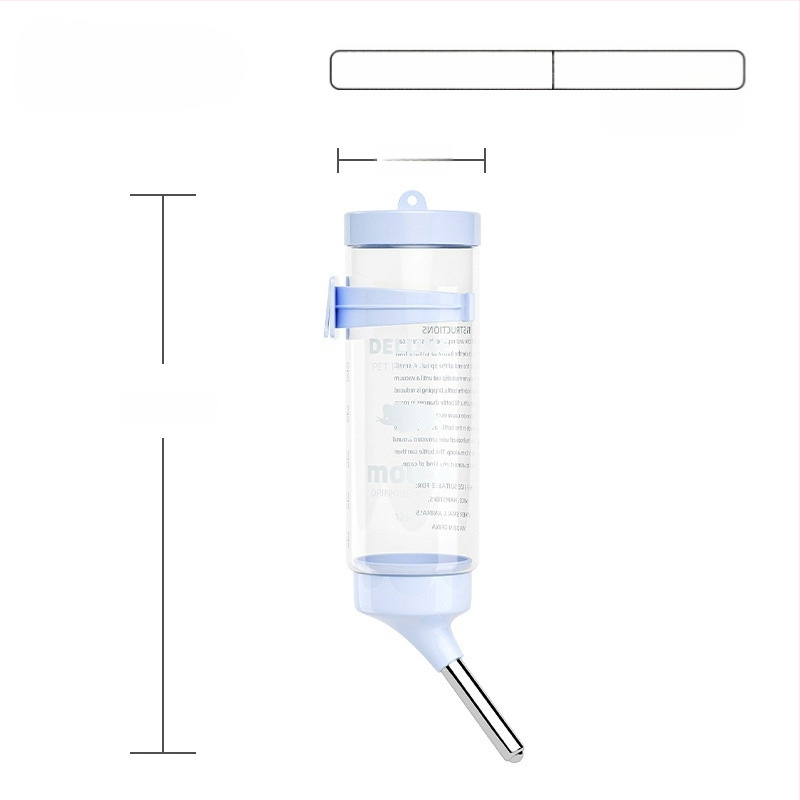 Plastmasas hamstera ūdens pudelīte ar bumbiņas dozatoru un pakarināmu turētāju, 100 g