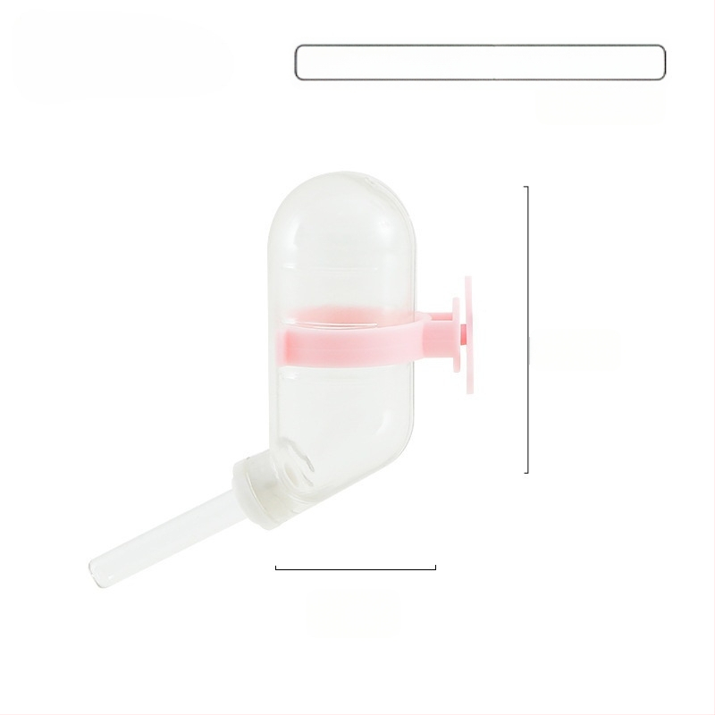 Plastmasas hamstera ūdens pudelīte ar bumbiņas dozatoru un pakarināmu turētāju, 100 g