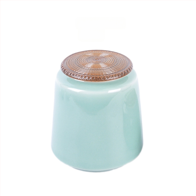 Keraminė celadon arbatos laikymo tara, sandariai uždaryta, prekinis ženklas Yiyun, dovanų dėžutė