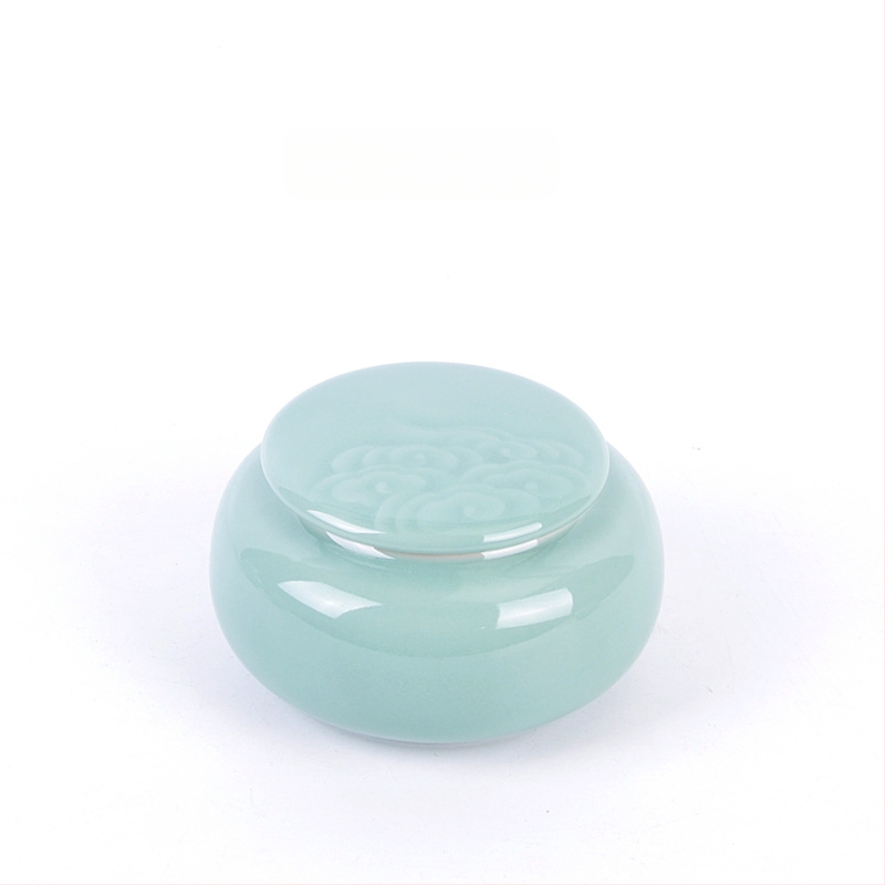 Keraminė celadon arbatos laikymo tara, sandariai uždaryta, prekinis ženklas Yiyun, dovanų dėžutė