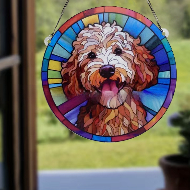 Διακοσμητικό παραθύρου με ακρυλικό σκύλο σε ζωγραφική, Huiyu, μοντέρνο στυλ τέχνης, εκτύπωση