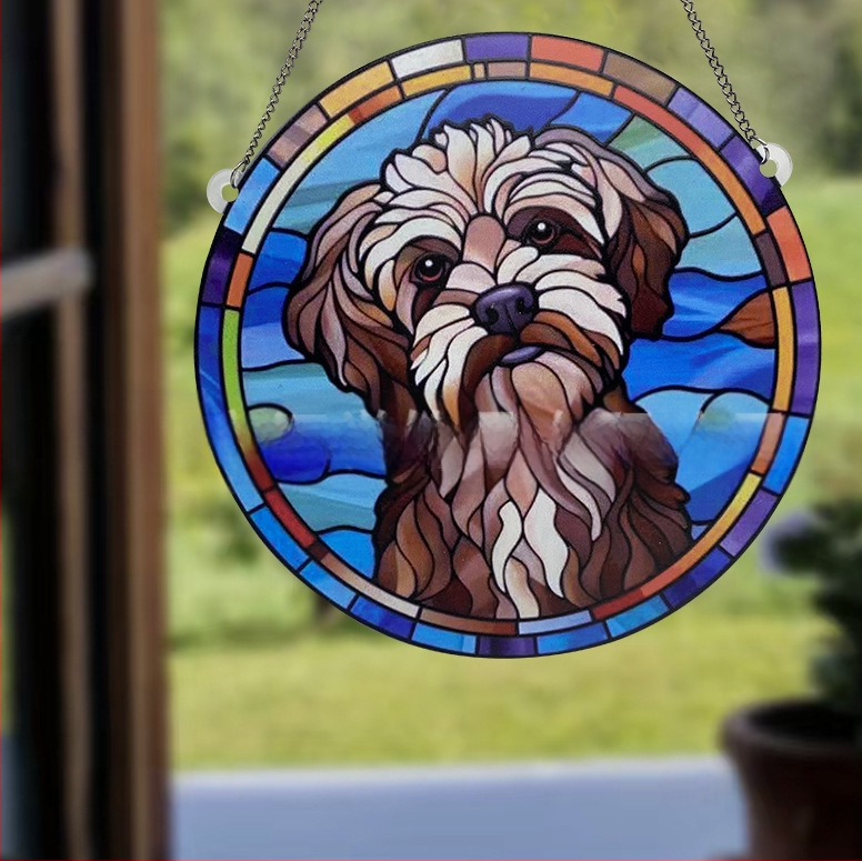 Διακοσμητικό παραθύρου με ακρυλικό σκύλο σε ζωγραφική, Huiyu, μοντέρνο στυλ τέχνης, εκτύπωση