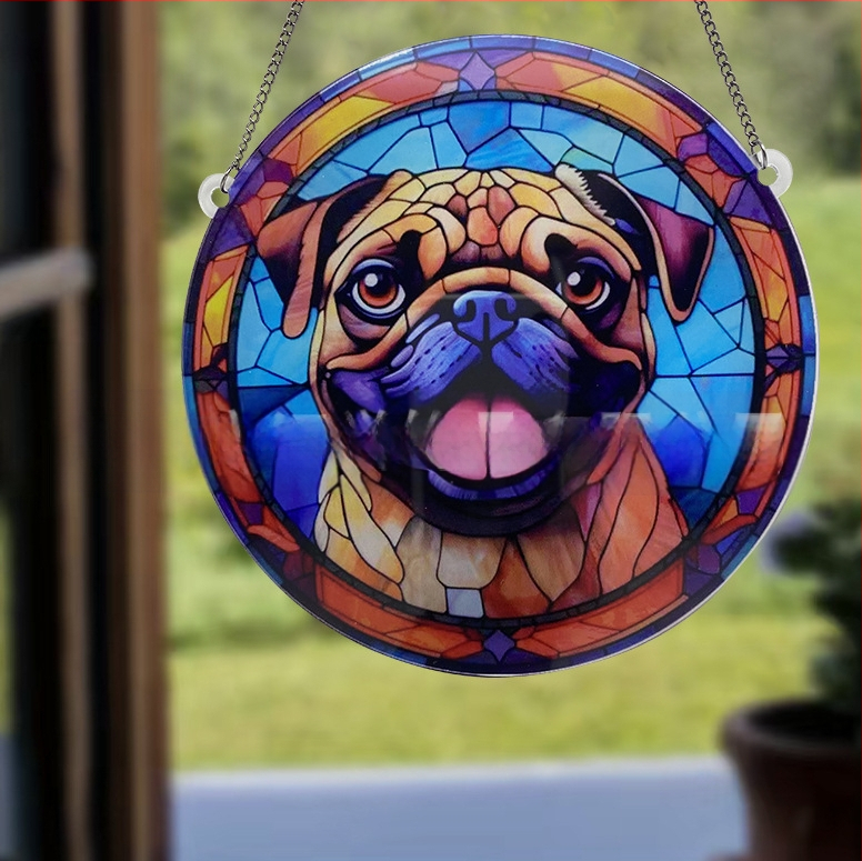 Διακοσμητικό παραθύρου με ακρυλικό σκύλο σε ζωγραφική, Huiyu, μοντέρνο στυλ τέχνης, εκτύπωση